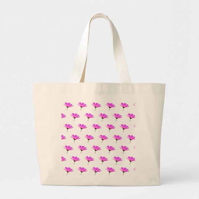 Pink Daisy   Large Tote Bag (Front)