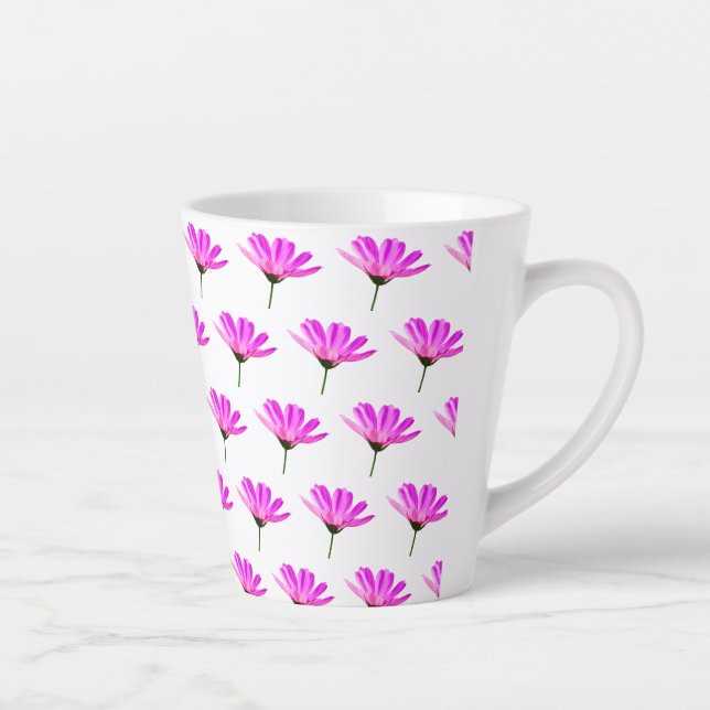 Pink Daisy   Latte Mug (Right)