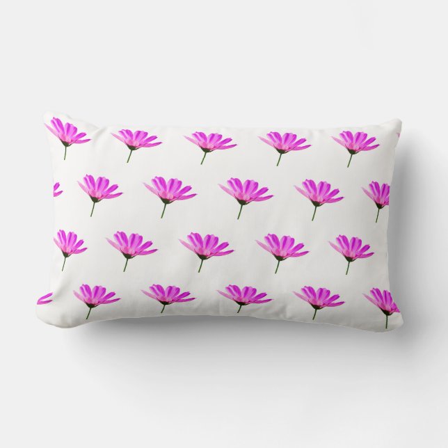 Pink Daisy  Lumbar Cushion (Front)