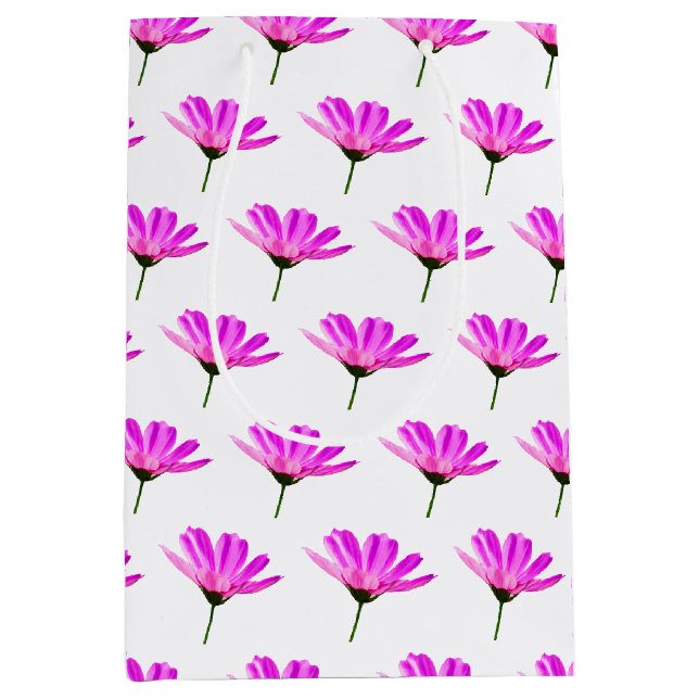 Pink Daisy   Medium Gift Bag (Front)