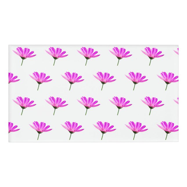 Pink Daisy  Name Tag (Front)