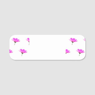 Pink Daisy Name Tag