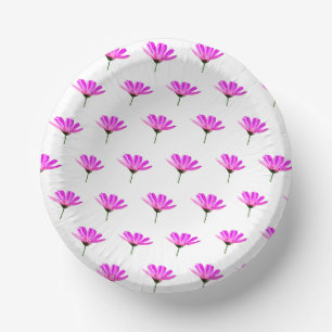 Pink Daisy Paper Plate