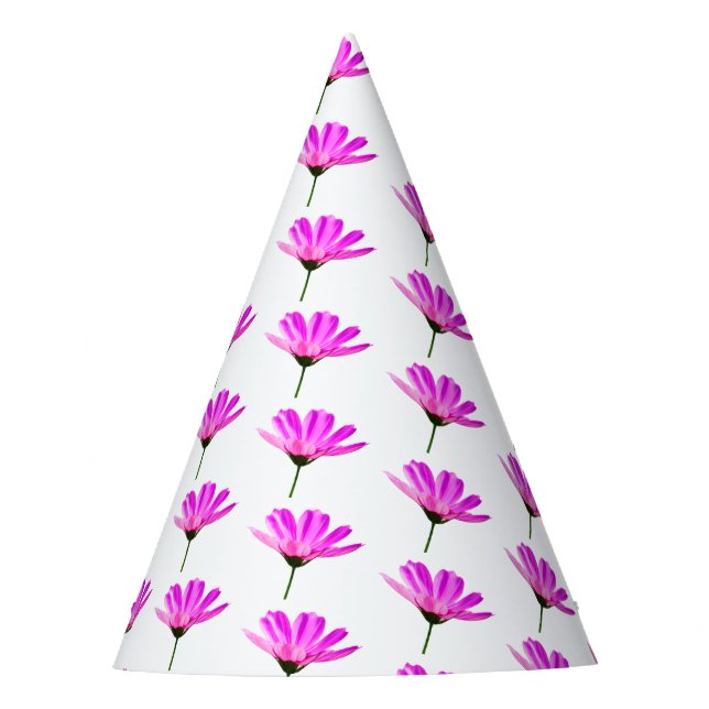 Pink Daisy  Party Hat (Front)