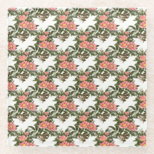 Pink Daisy Pattern Coasters