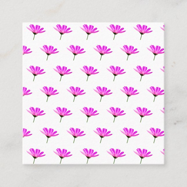 Pink Daisy  pattern Discount Card (Front)