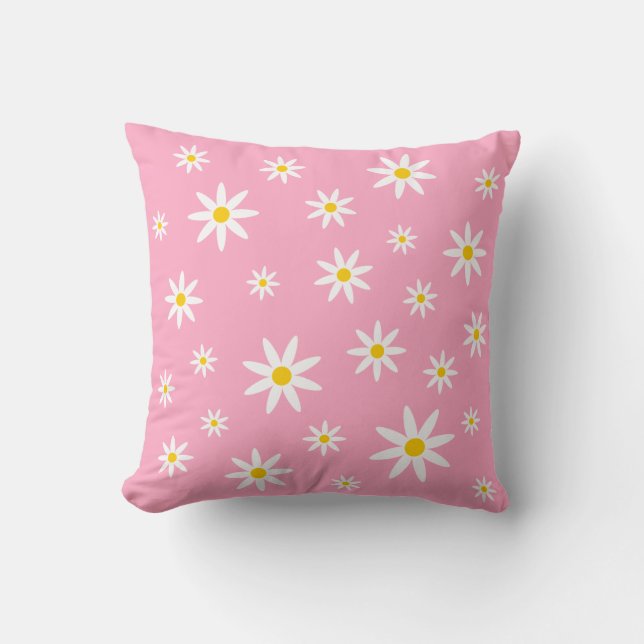 Pink Daisy Pillow (Front)