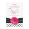 Pink Daisy Polka Dot Bat Mitzvah Reply Card