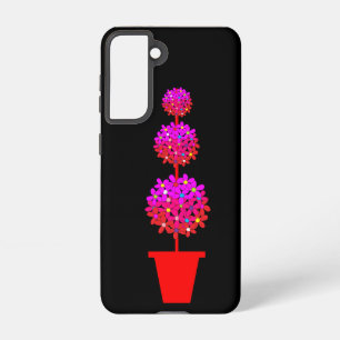 Pink Daisy Puff Topiary Samsung Galaxy Case