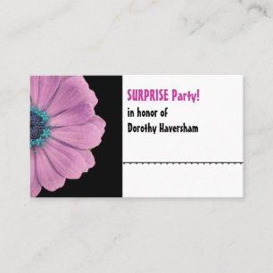 Pink Daisy Surprise Birthday Table Place Card Ver3