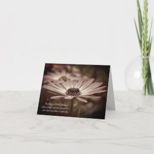 pink daisy sympathy thank you card