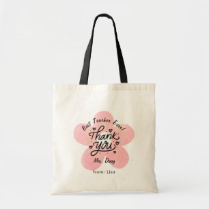 Pink Daisy Teacher Thank You Gift Tote Bag