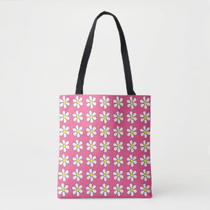 Pink Daisy Tote Bag