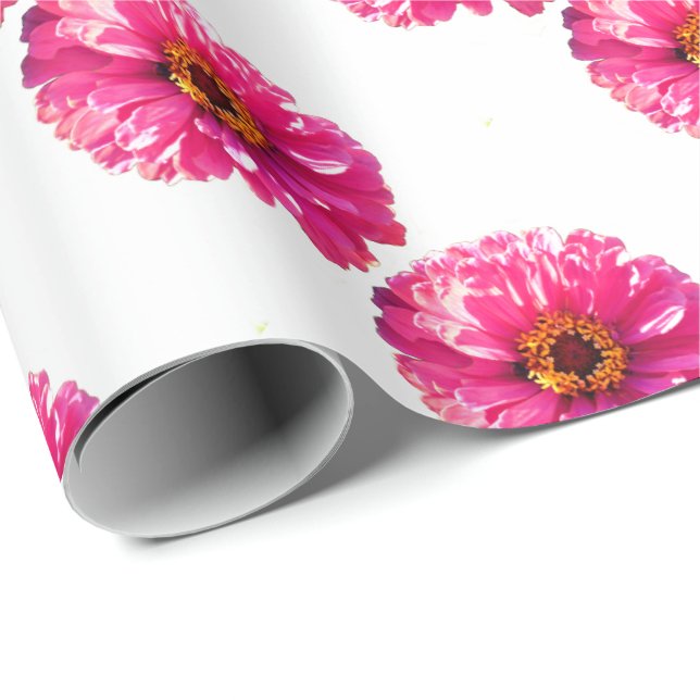 Pink Daisy Wrapping Paper (Roll Corner)