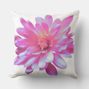 Pink daisy, zinnia, sunflower cushion