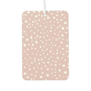 Pink Dalmatian Spots, Dalmatian Dots, Dotted Print Car Air Freshener