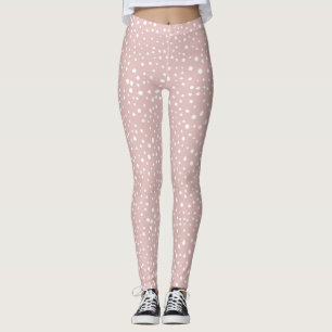 Pink Dalmatian Spots, Dalmatian Dots, Dotted Print Leggings