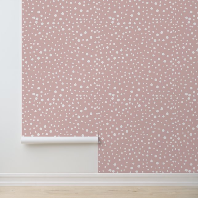 Pink Dalmatian Spots, Dalmatian Dots, Dotted Print Wallpaper (Application)