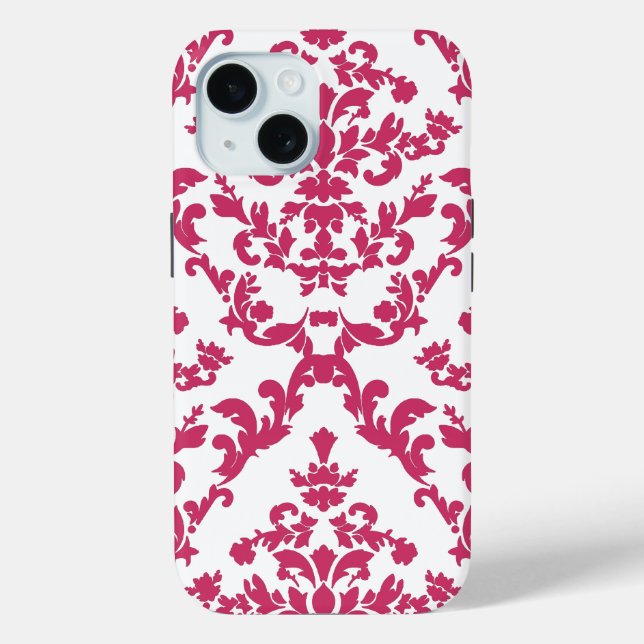 Pink Damask #6 at VictoriaShaylee Case-Mate iPhone Case (Back)