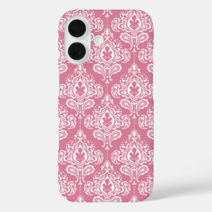Pink Damask iPhone 16 Case