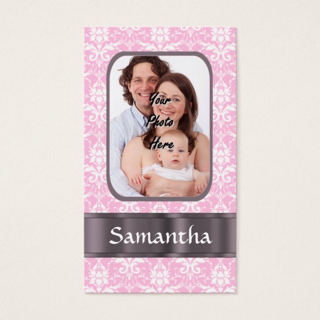 Pink damask custom photo (Front)