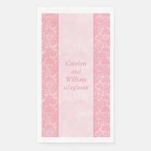Pink Damask Elegant Wedding Guest Hand Towels  Napkin