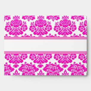 pink damask envelopes
