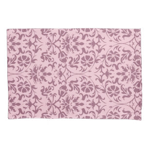 Pink Damask Floral Pattern Design Pillowcase