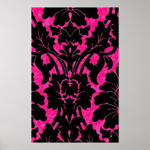 Pink Damask ~ Gift Wrapping Paper 16.50x10.68 Poster