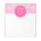 Pink Damask Monogram Notepad