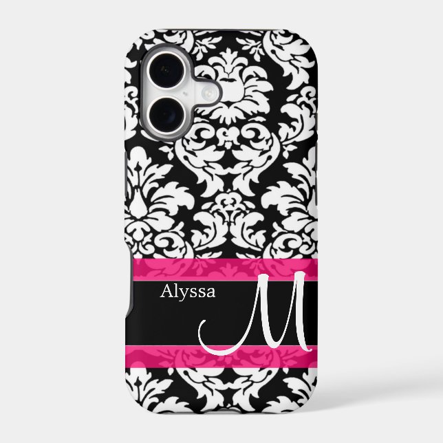 Pink Damask Personalised (Back)