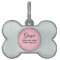 Pink Damask Personalised Pet Tag
