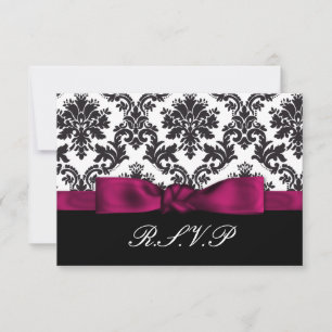 pink damask  rsvp standard 3.5 x 5 card