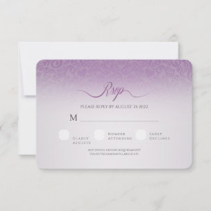 Pink Damask Wedding Thank You Photo Card