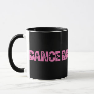 Pink DANCE with Ballerina Cutouts Mug