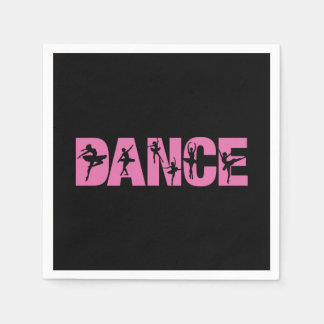 Pink DANCE with Ballerina Cutouts Napkin