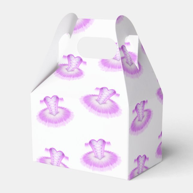 Pink Dancer Birthday Tutu Ballet Favour Box (Front Side)