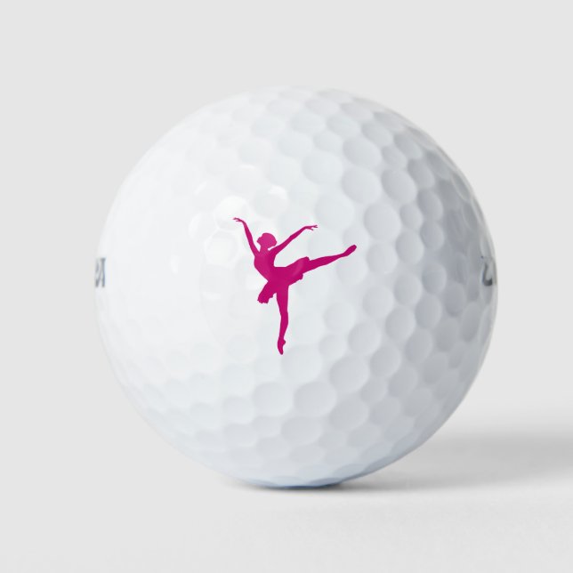 pink dancer golf balls (Front)