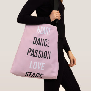 Pink Dancer Professional Accessory Rehearsal Crossbody Bag