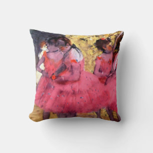 Pink Dancers, Edgar Degas Cushion