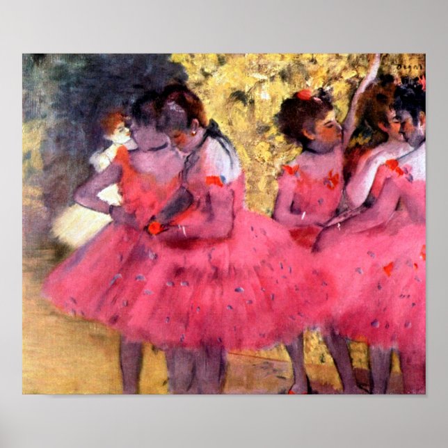 Pink Dancers, Edgar Degas Poster (Front)