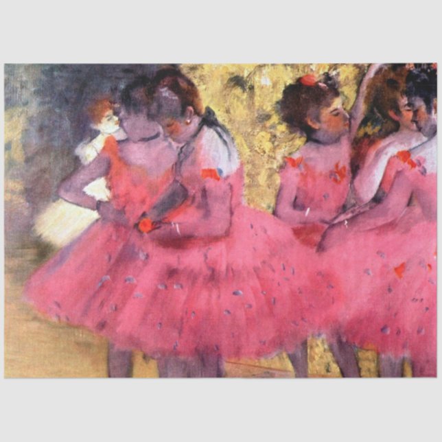 Pink Dancers, Edgar Degas Tissue Paper (Front)