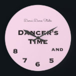 Pink Dancer's Time 5, 6, 7 and 8 Novelty Round Clo Large Clock<br><div class="desc">Dancer's Time 5,  6,  7 and 8 Novelty Round Clock Clock.</div>