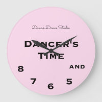 Pink Dancer's Time 5, 6, 7 and 8 Novelty Round Clo
