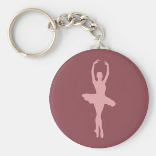 Pink Dancing Ballerina Key Ring