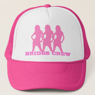 Pink dancing girls, brides crew trucker hat