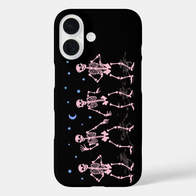 Pink Dancing Skeleton Halloween Shirt Case-Mate iPhone Case (Back)