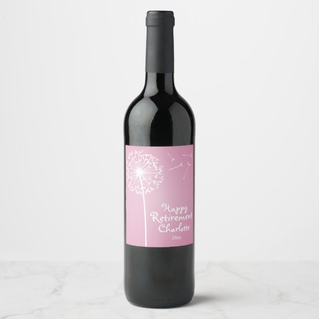 Pink Dandelion, Party Wine Label (Front)