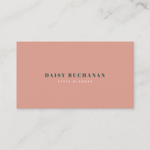 Pink & Dark Green Stylish Fashion Business Card