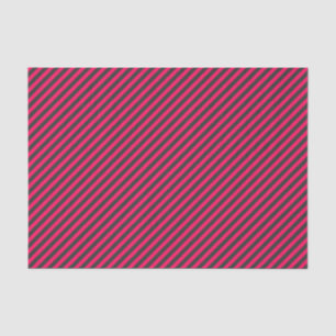 Pink & Dark Grey Striped Tissue Paper
